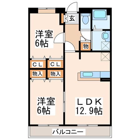 アマランス曲野の物件間取画像